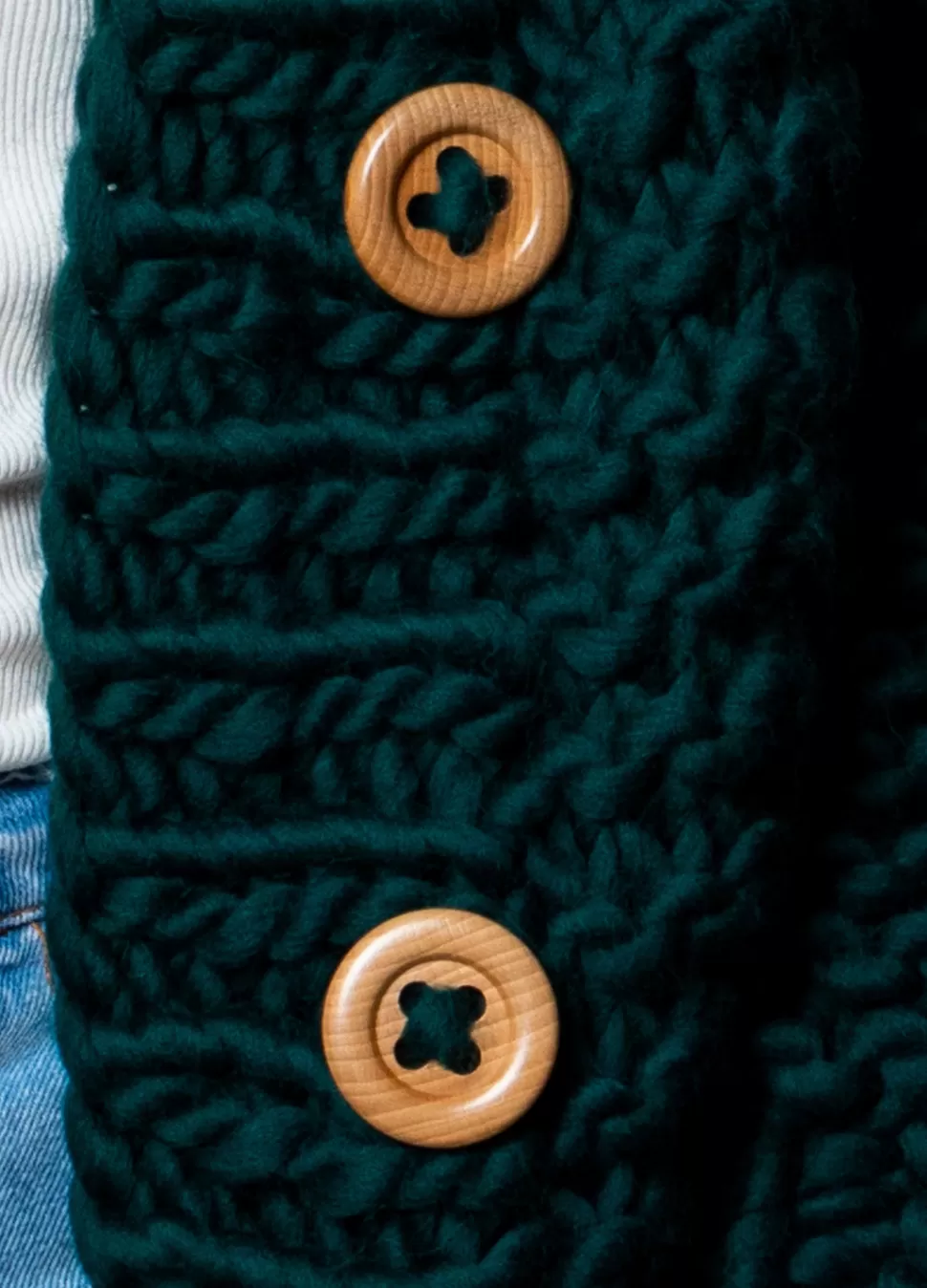 Large Wooden button>We Are Knitters New