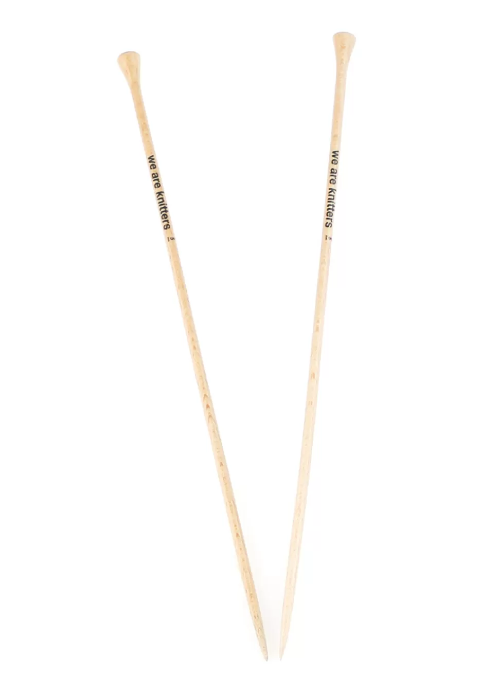 5mm Straight Beechwood Knitting Needles>We Are Knitters Online