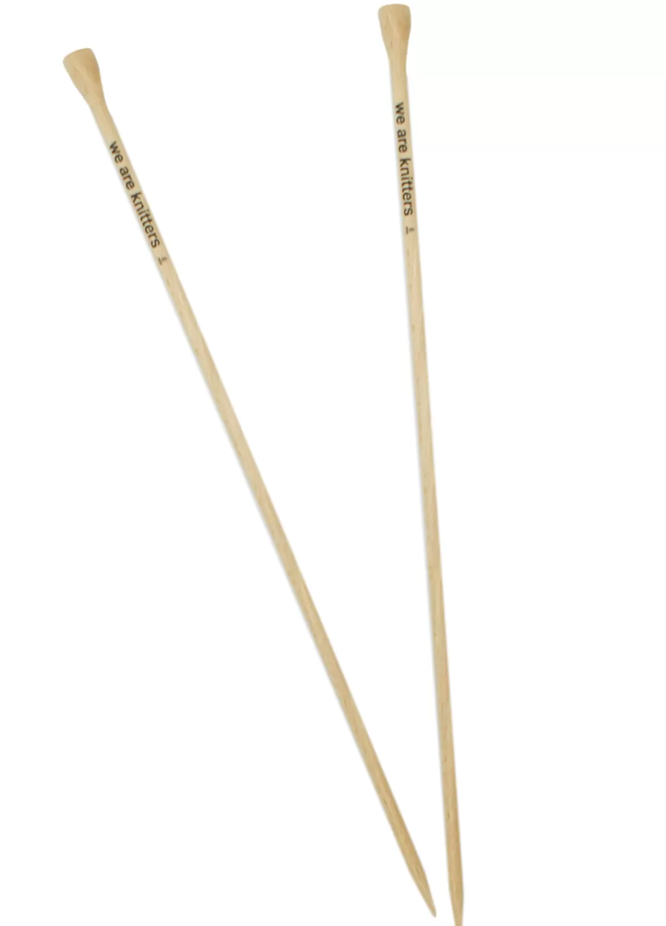 6mm Straight Beechwood Knitting Needles>We Are Knitters New