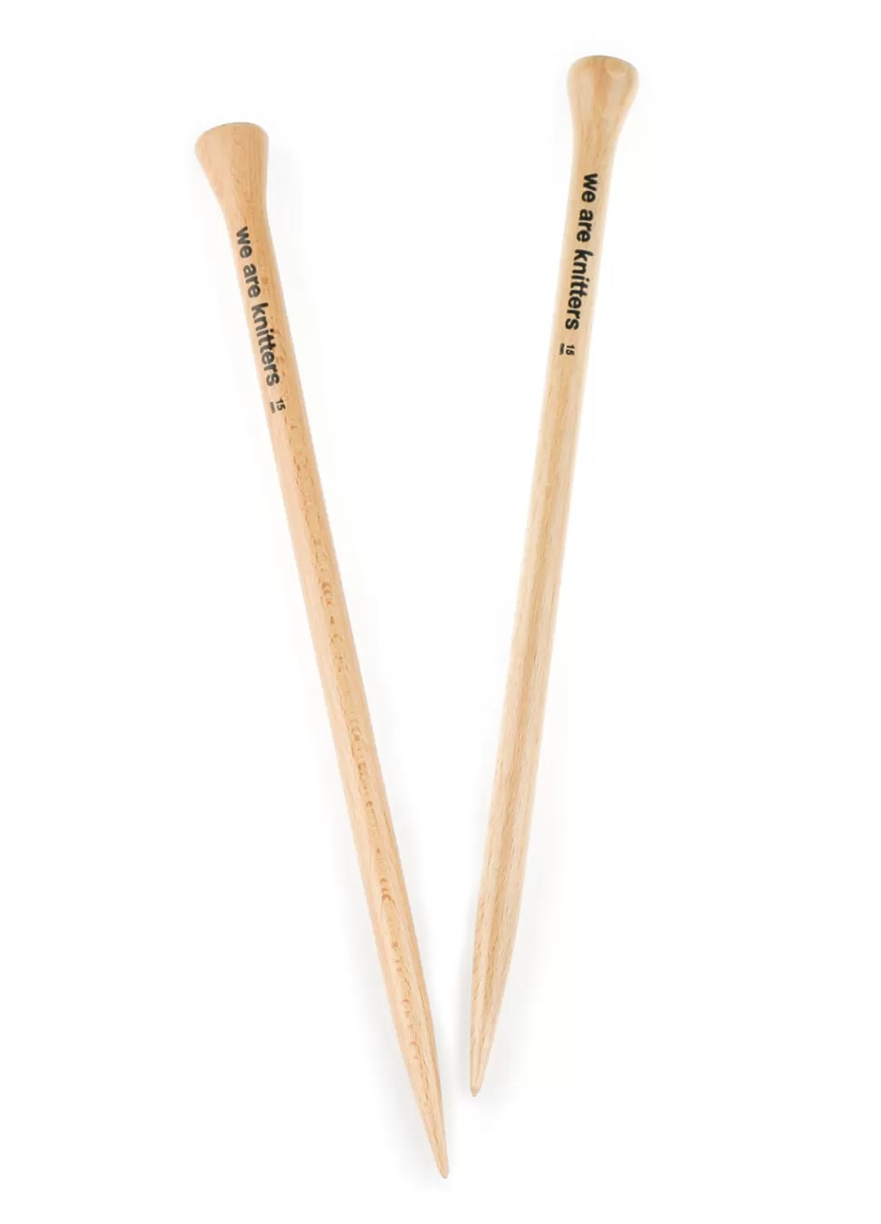 15mm Straight Beechwood Knitting Needles>We Are Knitters Cheap