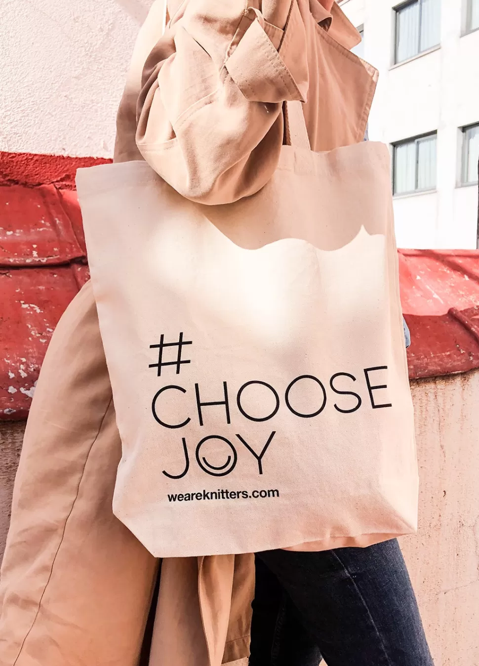 Tote Bag: Choose Joy>We Are Knitters New