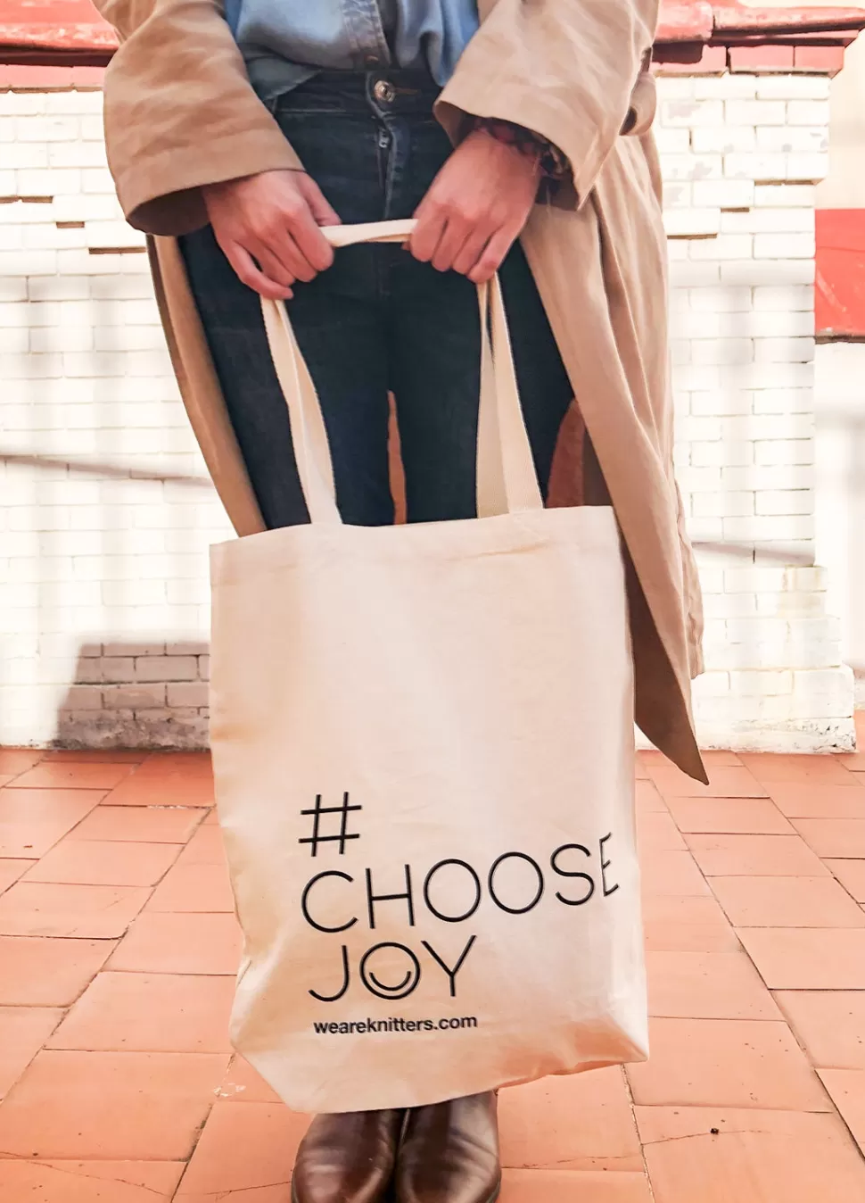 Tote Bag: Choose Joy>We Are Knitters New