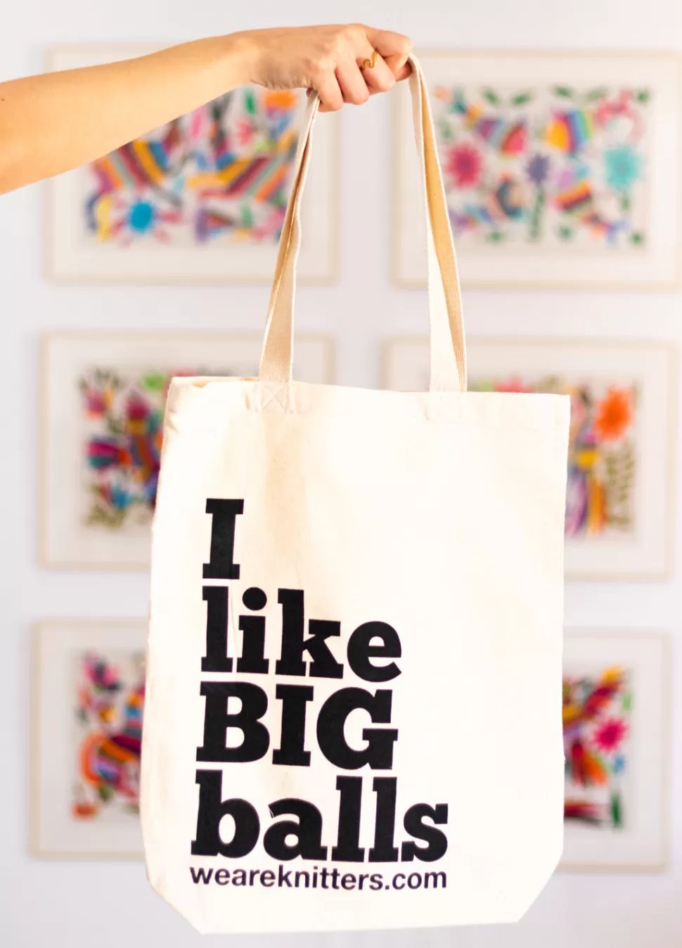 Tote Bag: I like big balls>We Are Knitters Flash Sale