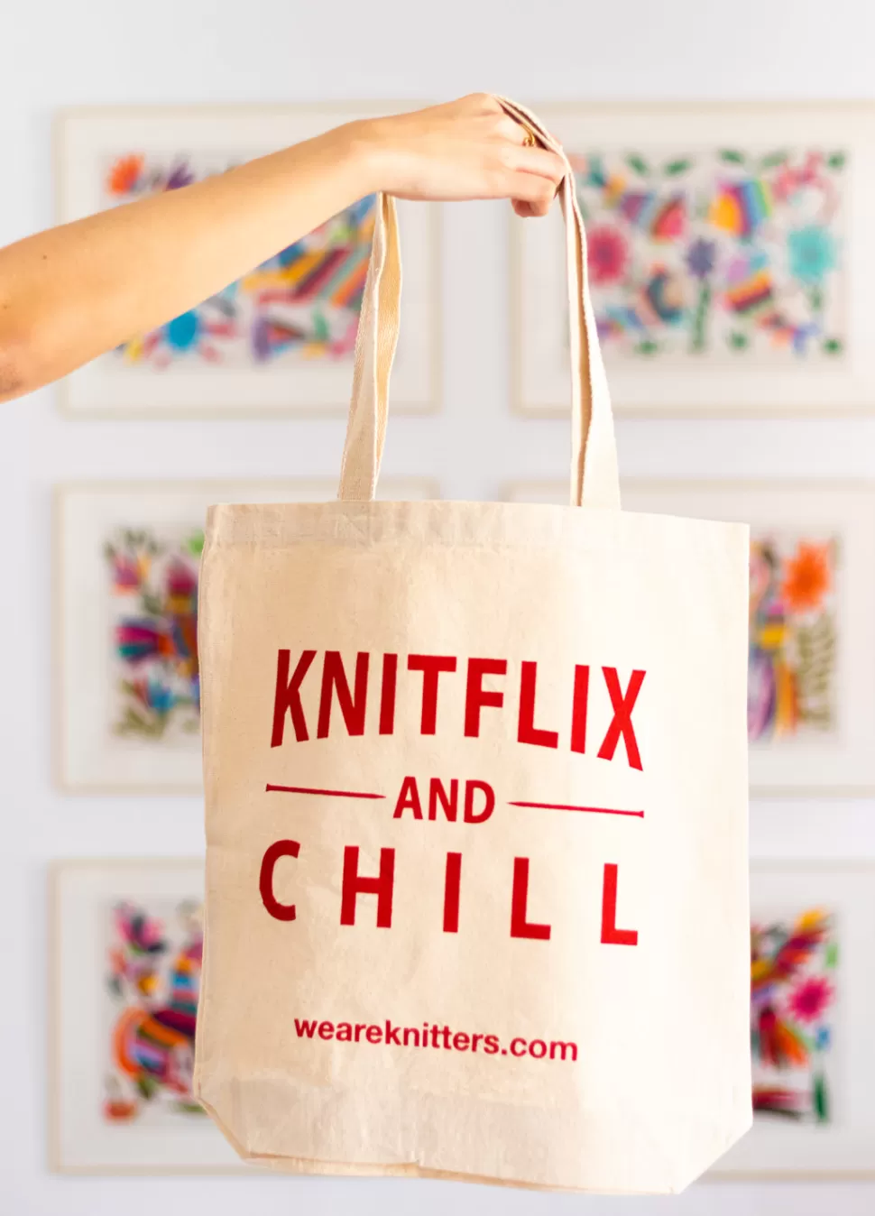 Tote Bag: Knitflix & Chill>We Are Knitters Outlet