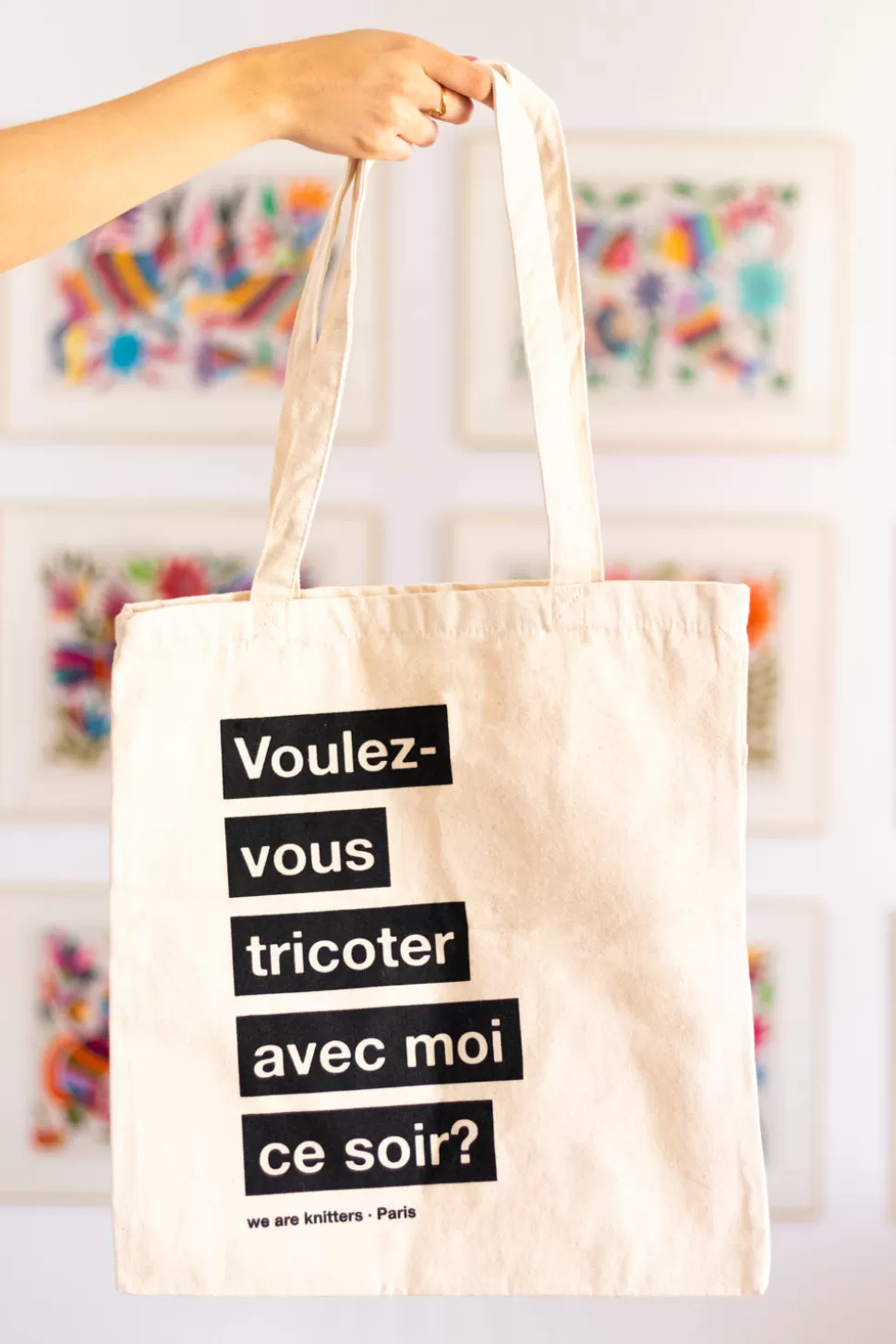 Tote Bag: Voulez vous tricoter>We Are Knitters Cheap