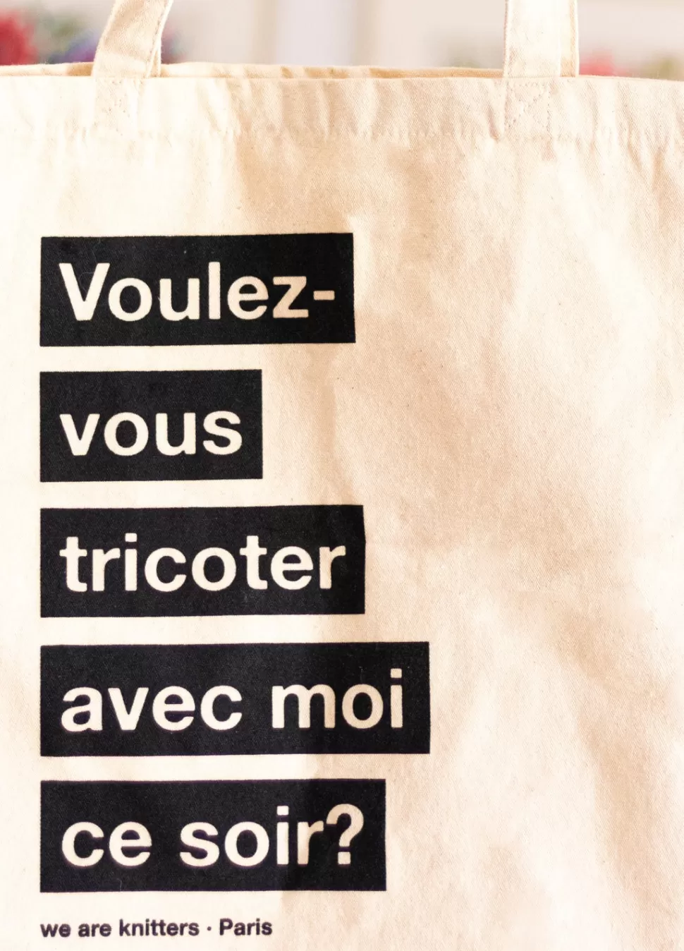 Tote Bag: Voulez vous tricoter>We Are Knitters Cheap